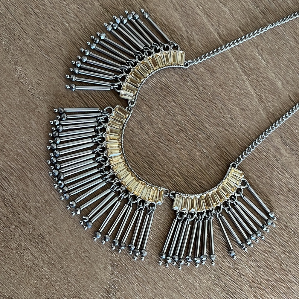 Silver statement necklace